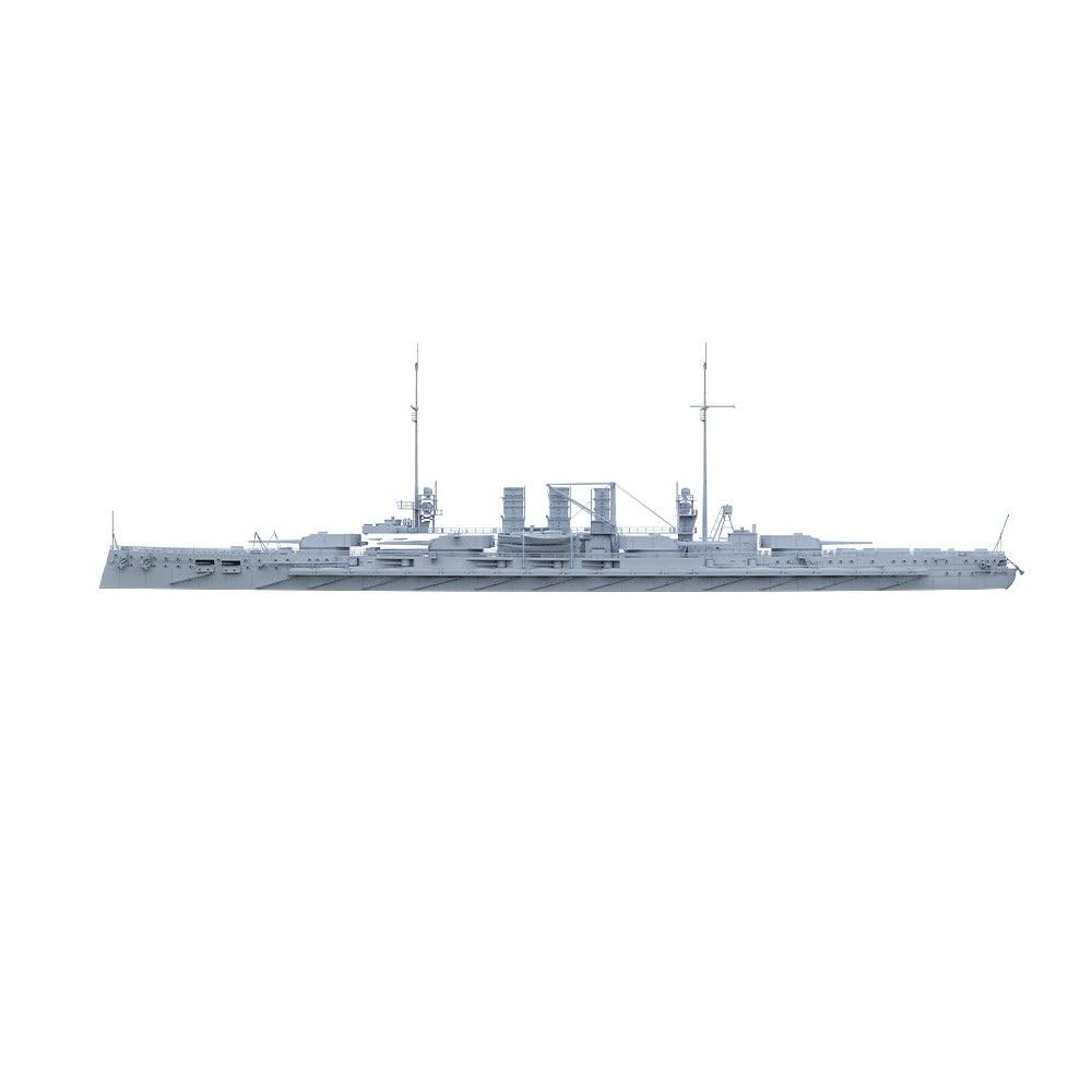 Niepomalowany model wojskowy do pancernika niemieckiej marynarki wojennej Helgoland 1/350