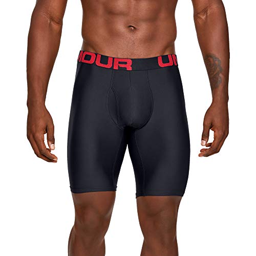 Under Armour Men's Tech 9-inch Boxerjock 1-Pack, Black (002)/Red, Large