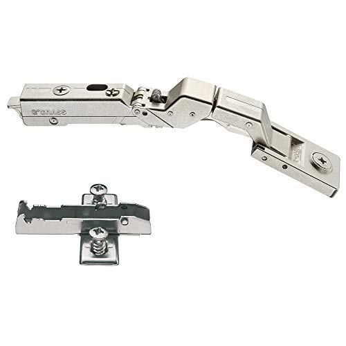 Preisvergleich Produktbild Gedotec Topfscharnier Tiomos Mirro Glastürscharnier für Spiegeltüren & Glastüren / Scharnier mit Dämpfung / Öffnungswinkel 125° / MADE IN GERMANY / 1 Stück Topfband mit Montageplatte