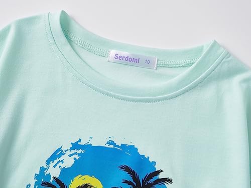Image of Stylish Graffiti /Butterfly /Tropical Crop Top for Little & Big Girls - Cool Summer T-Shirt Clothes Size 6-18