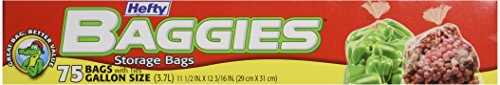 Hefty Baggies Food Storage Gallon 75 ct