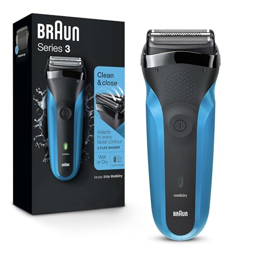 Cordless Electric Razor for Men - Rechargeable Wet Dry Shaver - Waterproof Men's Electric Shaver with Protective Cap and Smart Plug