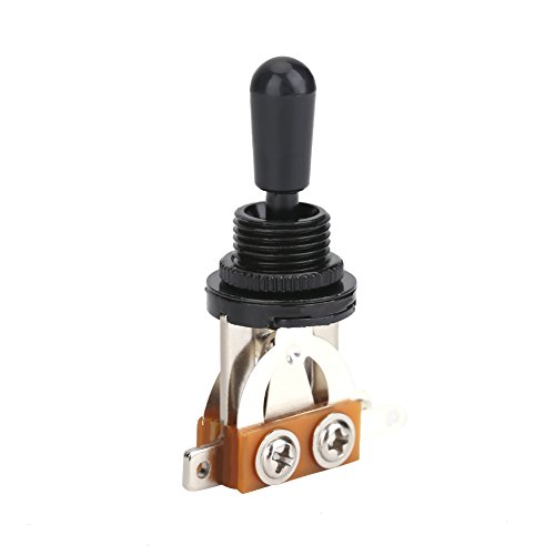 Bnineteenteam Guitar 3 Way Toggle Switch ith Black Tip Replacement Part for LP Style Electric Guitar(Black) - Image 4