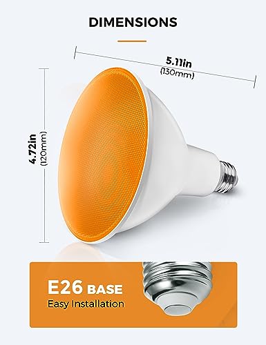 Image of L LOHAS LED Orange Purple Halloween Flood Light Bulbs Outdoor