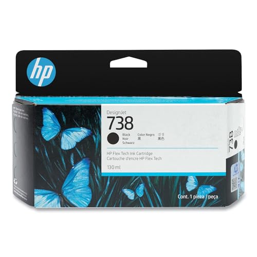 HP Cartucho de tinta 738 DesignJet - 130 ml, preto