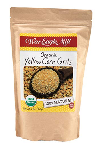 War Eagle Mill Yellow Corn Grits, Organic and non-GMO, stone-ground in the Ozarks (2 lbs)