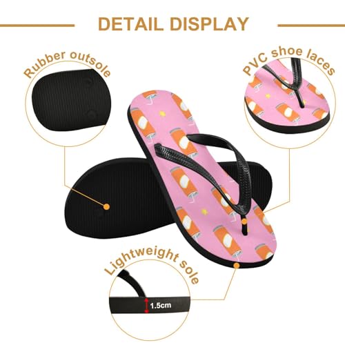Nander Cartoon Beverage Bottle Sandal Flip Flops of Men's & Women's,Beach Slippers Flip Flops Shower Shoes2