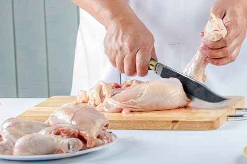 Image of QATHAAL Brand Meat and Fish Cutter Cleaver Chopping Knife Chef Butcher Multipurpose Use for Home Kitchen and Restaurant /Wooden Handle Iron Chef Knife