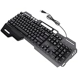 MUELODSIC 有線バックライトキーボード キー フル エルゴノミクス設計 パームレスト着脱可 多用途対応 ゲーミング オフィス カフェ用