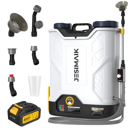 JESIMAIK �d�������� 18L �[�d�� 4.0Ah�o�b�e���[ �����h�a�@�\ ���y��3.6kg �w���� �茳�ň��͒��� �l�̍H�w�Ɍ��x���g 4���ԘA����� �}�L�^�o�b�e���[�Ή� ���ϋvHDPE�f�� �m�Y��5��t ��e�� �É� �_��E�엿�U�z ���� �h��