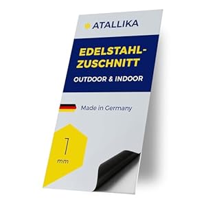ATALLIKA Edelstahlblech 1mm V2A Metallplatte