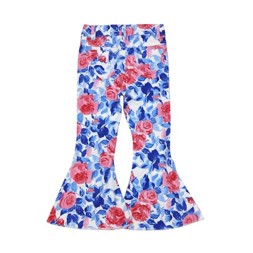 Toddler Girl Flowers Jeans Denim Pants2
