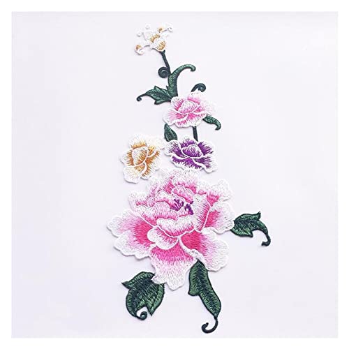Flower Patch Applique, Sew On Pink Floral Patch For Diy Clothing, Jeans,Sewing Crafts #TOP5
