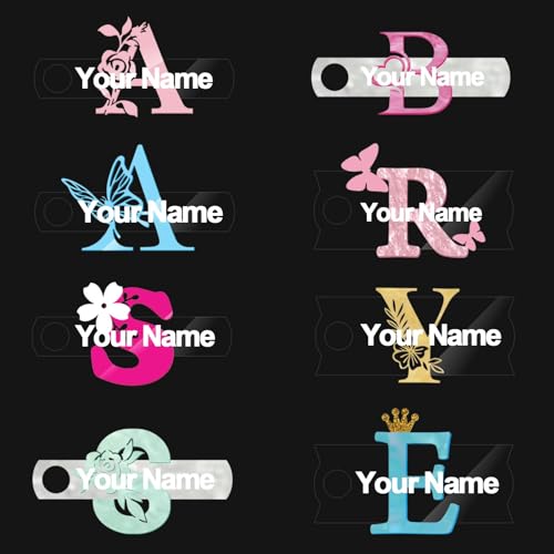 image for WHfyhq Name Plate for Stanley 40,30,20oz - Monogram,3D Raised Text - P