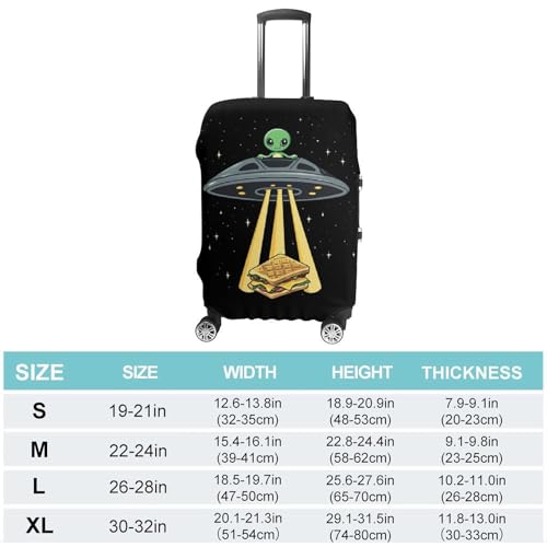 Aalien Love Sandwich Travel Luggage Cover for Suitcase 19-32 Inches Elastic Washable Baggage Protector2
