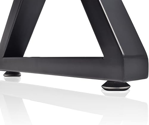 Miniatura 6 de Taelakeni Juego de 2 patas de mesa de centro de metal de 16 pulgadas, color negro