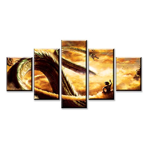 HQATPR Cuadros Grandes ModernosHd Prints Canvas Pictures Modern Wall Art 5 Unidades de Dibujos...