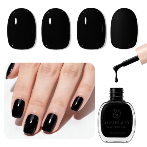 Image of AZUREBEAUTY 10ml Black Nail Polish