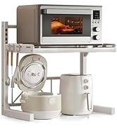 Amazon.co.jp: BLACK BADGER レンジラック 2段 幅は41~60cm伸縮可能 棚