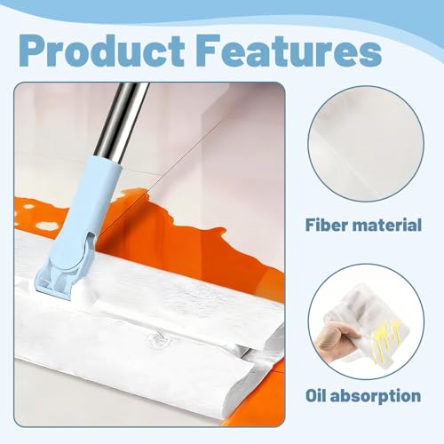 Uryxery Einweg-Trockentücher, flach, elektrostatische Pads, kompatibel mit Speedmop und Bodenwischern, 20 x 14 x 9 cm, für Tierhaare/Bodenreinigung, 100 Stück