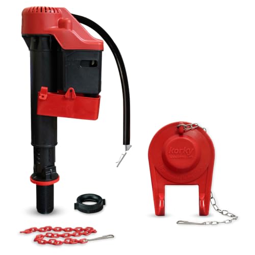 Korky Smart Toilet Fill Valve & Flapper- Leak Detection & Protection - 818Z
