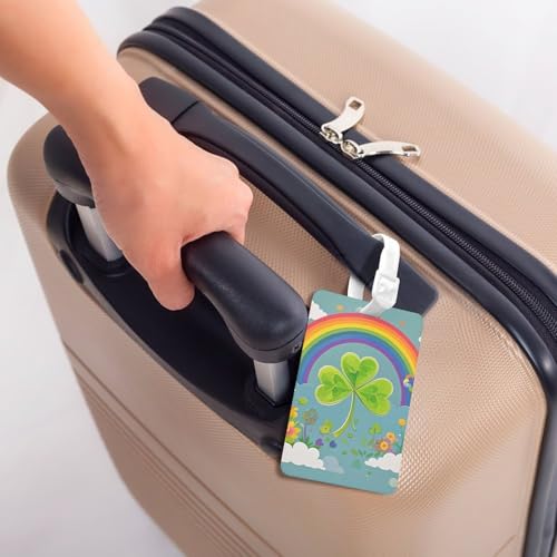Étiquettes à bagages en forme de trèfle Rainbow Circle, le cadeau idéal pour voyageurs