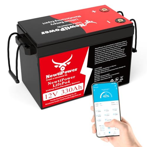 12V 330Ah Small-Volume LiFePO4 Lithium Battery,200A BMS,10000+ Deep Cycle Lithium Iron Phosphate Battery Great for Winter Power Shortage, RV, Marine and Off Grid Applications