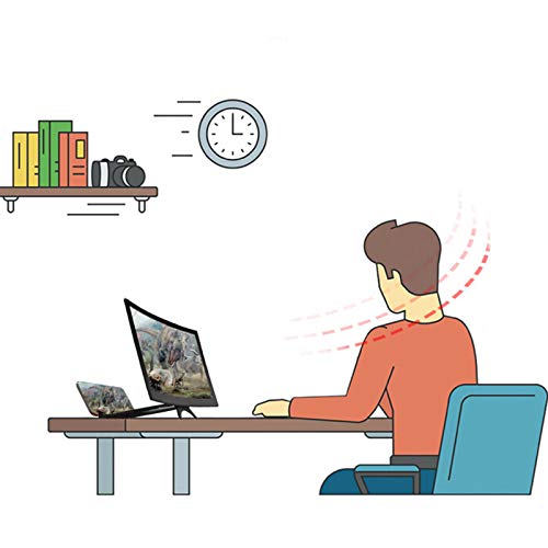 qqwe Lupa de Pantalla de teléfono móvil de 12 Pulgadas, Ampliador de vídeo de película con Soporte Plegable, Admite Todos los teléfonos Inteligentes