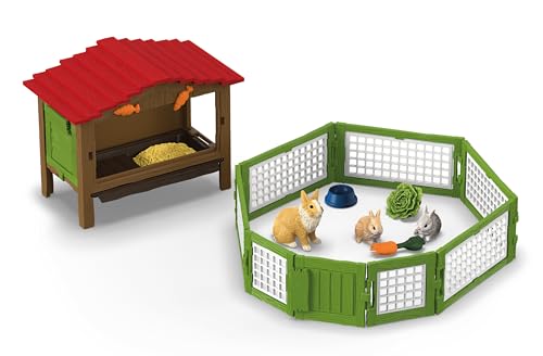 Figuras detalladas de animales Schleich set con 3 conejos 7