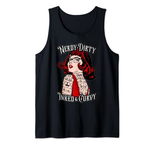 Nerdy Dirty Inked & Curvy Book Lover Tattoo Pop Art ...