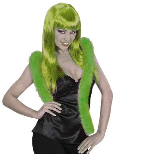 NET TOYS Marabou Boa Federschal grün - 2 m 20er Jahre Marabu Federboa Samba Schal Party Federstola Charleston Accessoire