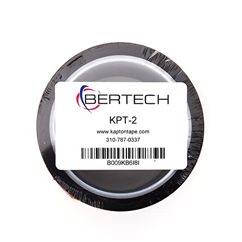 Image of Bertech High-Temperature Kapton� Tape, 1 Mil Thick, 2 Inch x 36 Yards - UL Recognized