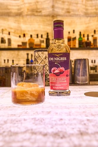 De Nigris Dark Cherry Sweet Vinegar With Balsamic Vinegar Of Modena 8,5 Oz (250ml) | Balsamic Vinegar From Modena Italy | Balsamic Vinegar Aged | Aged Balsamic Vinegar