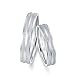Aeici Alliance Or Blanc 18 Carats Alliance Homme et Femme Paillettes Élégantes Argent Femme 52.5 & Homme 65