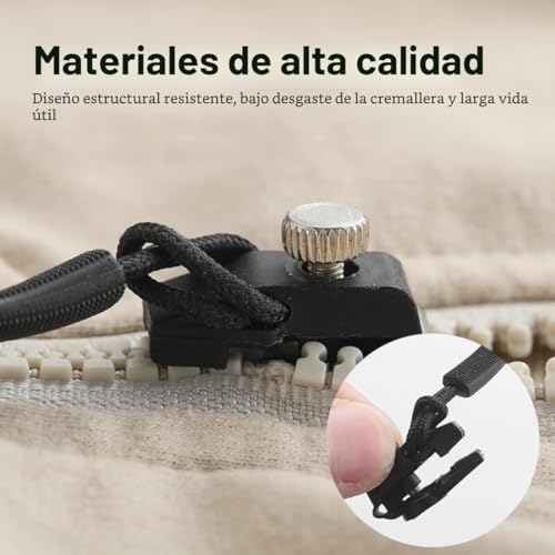Miniatura 5 de 10 Piezas Reparador De Cremallera De Metal Duradero Kit De Reparación De Cremallera Universal Extraíble Sin Herramientas, Para Mochila Chaqueta Ropa, Pequeño