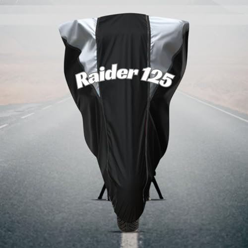 Image of Motorcycle Bike Body Cover for Outdoor Use - Heavy Fabric Water Resistant Two Wheeler Cover with UV, Dust & Rain Protection Compatible for Raider 125