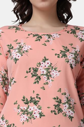 Image of POPWINGS Casual Printed Top and Joggers Co-Ord Set for Women || Stylish Summer Co-Ords Set for Women || Round-Neck Top and Joggers Combo Set for Women