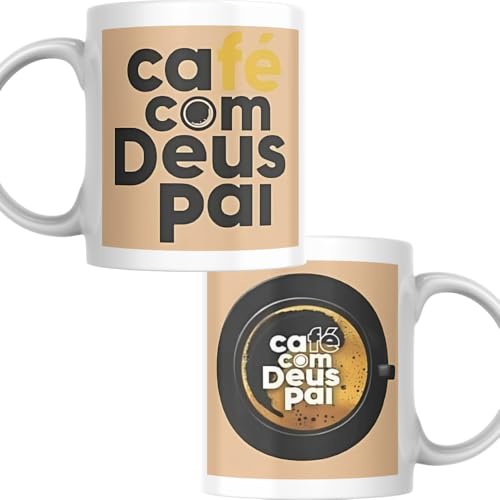 Caneca Porcelana Religiosa Café Com Deus Pai