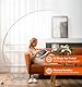Aanyhoh Bogenlampe Wohnzimmer, Dimmbar LED Stehlampe mit Fernbedienung, 25W Weiß Modern Stehleuchte 3 Farbtemperatur & Memory-Funktion, Ecke Leselampe Stehlampe für Sofa/Büro Schlafzimmer, H:170cm
