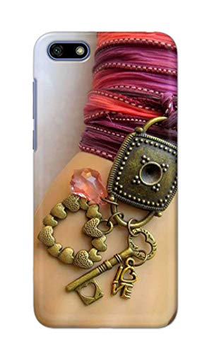 Image of Girl Hand with Keychain Hard Back Case Cover for Huawei Y5 (2018) / Y5 Prime (2018) / Honor 7S, DRA-LX2, DUA-LX2 Back Cover -(J5) VNS2228