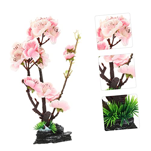 Plato decorativo para sushi flor artificial rosa miniatura 4