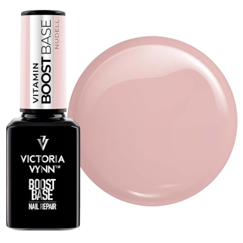 Victoria Vynn Vitamina Boost Base – Refuerzo de uñas Gel Base con fibra de vidrio, calcio y vitaminas E+B5 – Nudell 15 ml