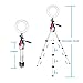 Selfie Ring Light with Tripod Stand for Live Stream - GLCON LED Ring Light with Cell Phone Holder for iPhone Samsung Android - Dimmable Makeup Light for YouTube