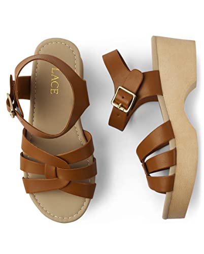 The Children's Place Girl's Open Toe Low Heel Clog Sandals2