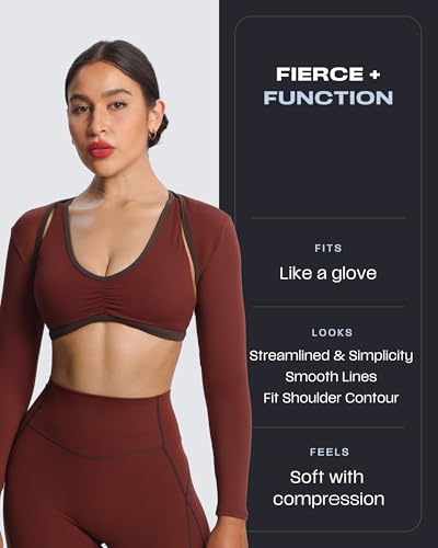Image of Aoxjox Women's Lexi Lined Bolero Shrug | workout long sleeve,waist-defining cropped fit,open front cardigan,buttery soft fabric,layering,yoga,gym,daily wear