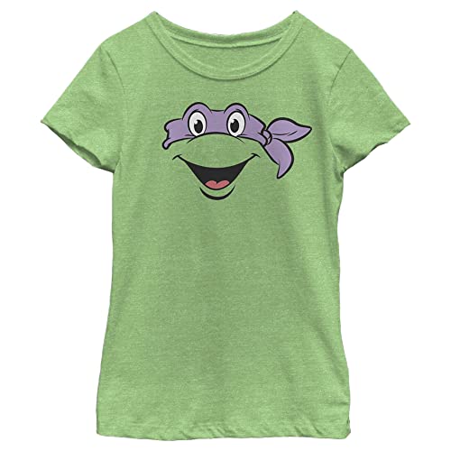 Nickelodeon Little Teenage Mutant Ninja Turtles Don Big Face Girls Short Sleeve Tee Shirt