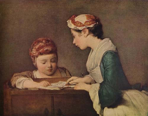 Tableau la jeune gouvernante Chardin impression art 60x90cm