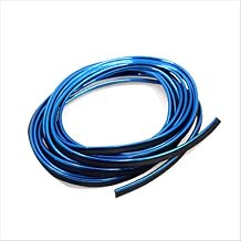 20ft 6m Chrome Blue Car Interior Decorative Molding Door Panel Gap Trim Strip