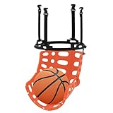 Goplus Basketball Return Attachment, 360° Rotatable Basketball Hoop Rebounder w/4 Tool-Free Detachable Hooks, Ball Return System, Outdoor Indoor Shooting Training Accessories for Solo Play Practice