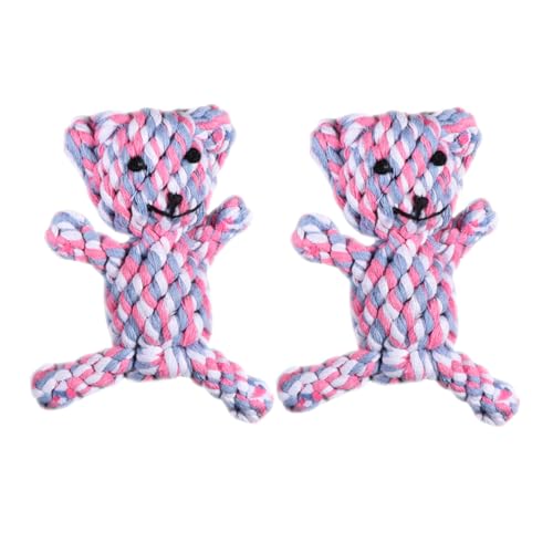 Totority 2Pcs Durable Handwoven Dog Chewing Rope Interactive Pet Training Supplies for Dogs for Chewing and Tugging Dog Teasing